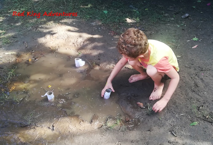 kids playing in the mud